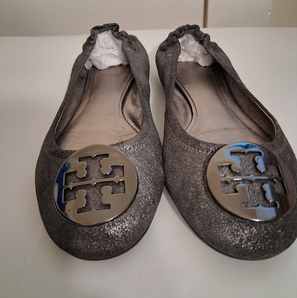 Tory Burch Reva Distressed Flats Size 8